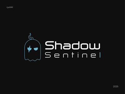 Security system logo design " ShadowSentinel " branding graphic design logo logo design monitoring security tech