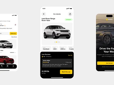 Car Renta App - UI/UX Design automobile booking app car car app car booking car rental design drive interface mobile mobile app mobileapp product design rental app road transport ui uiux ux