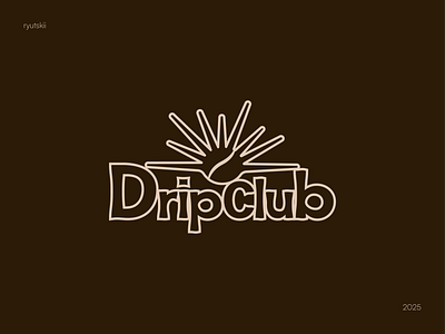 Coffee brand logo design " DripClub " branding coffee coffee brand food graphic design logo logo design