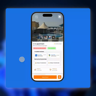 HOTEL ROOM BOOKING animation booking design hotel booking motion graphics reservation resort travel travel app travelapp ui uiux ux
