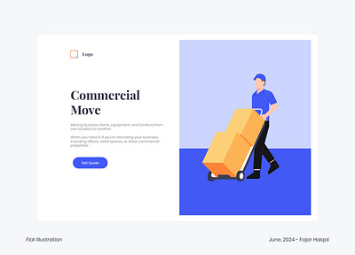 Commercial Move – Flat Illustration for Moving Services Website adobeillustrator businessillustration commercialmove dribbbleshots flatillustration graphic design logisticsdesign minimalillustration modernflatdesign movingservice ui vectorart webdesignassets websiteillustration