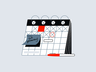 Deadlines Illustration branding calendar clean design ebook figma graphic design illustration marketing office simple vector