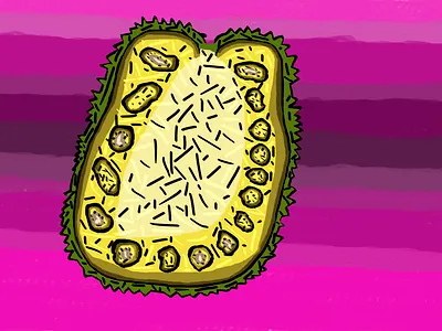 jackfruit clipstudiopaint csp digitalart digitalillustration foodart fruit illustration jackfruit stillife