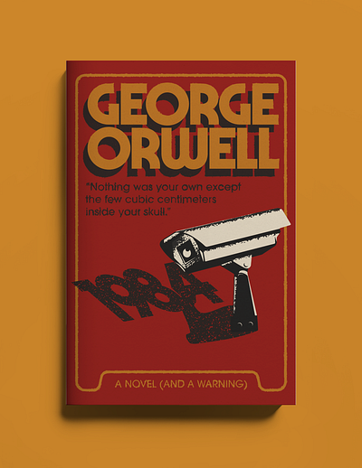 1984 Book Cover 1984 book cover design illustration orwell retro vintage
