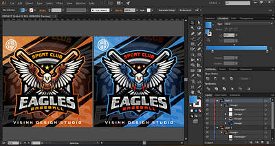 Eagles Baseball Esport Mascot Logo Design baseball bird eagle logo mascot phoenix