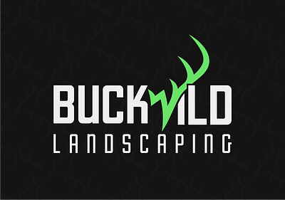 BuckWild Landscaping branding design graphic design logo typography vector
