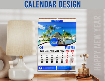 New Year Calendar Design 2026 calendar design desk calendar graphic design new year 2026 wall calendar