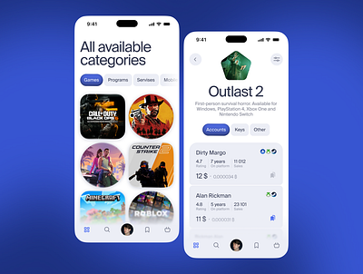 Digital Goods Store digital goods store games mobile ui ux