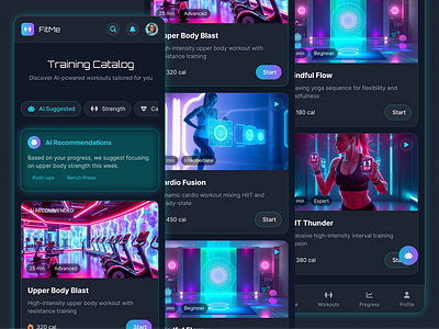 Training Mobile Application Design app app design design fitness app ui web design