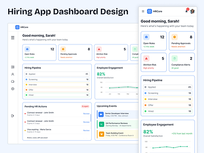Hiring App Dashboard Design crm design dashboard design graphic design