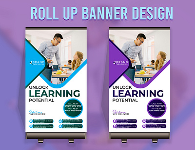 Modern Roll Up Banner graphic design illustration modern roll up banner design