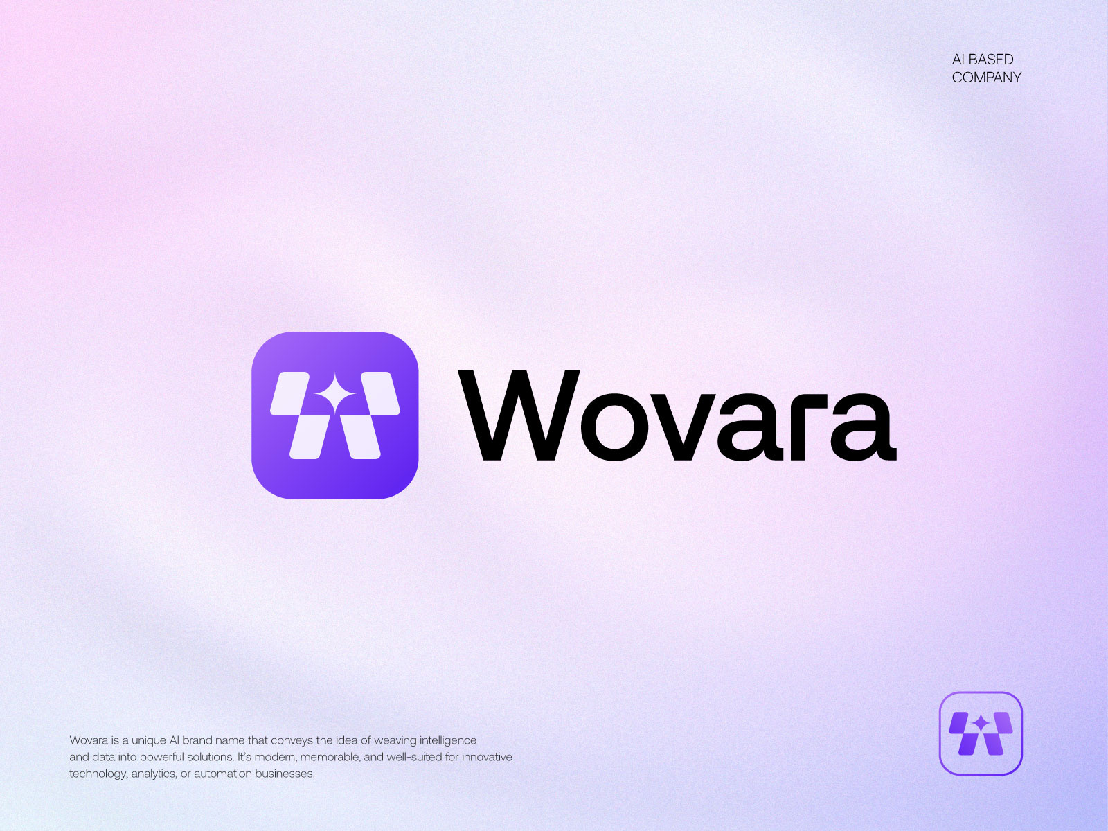 Wovara - AI Based Company Logo Design ai ai logo artificial intelligence brand identity branding corporate logo design icon identity logo logo creation logo designer logodesign logos modern logo tech tech logo w logo