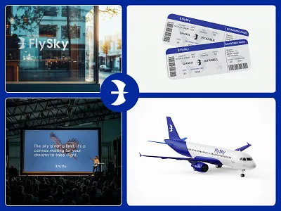 FlySky airplane bird bird icon brand guidelines brand logo brand mark branding creative fly flysky graphic design great logo icon logo art logo design logo designer logo make minimal logo monogram logo travel logo