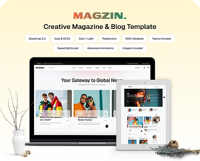 Magzin – Modern High-Performance Blog Magazine Template writer
