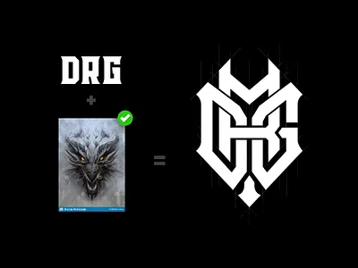 DRG+Dragon Monogram Logo branding creative custom design display font graphic design hand lettering how to illustration initials lettering logo logo type minimal monogram process signature type typography