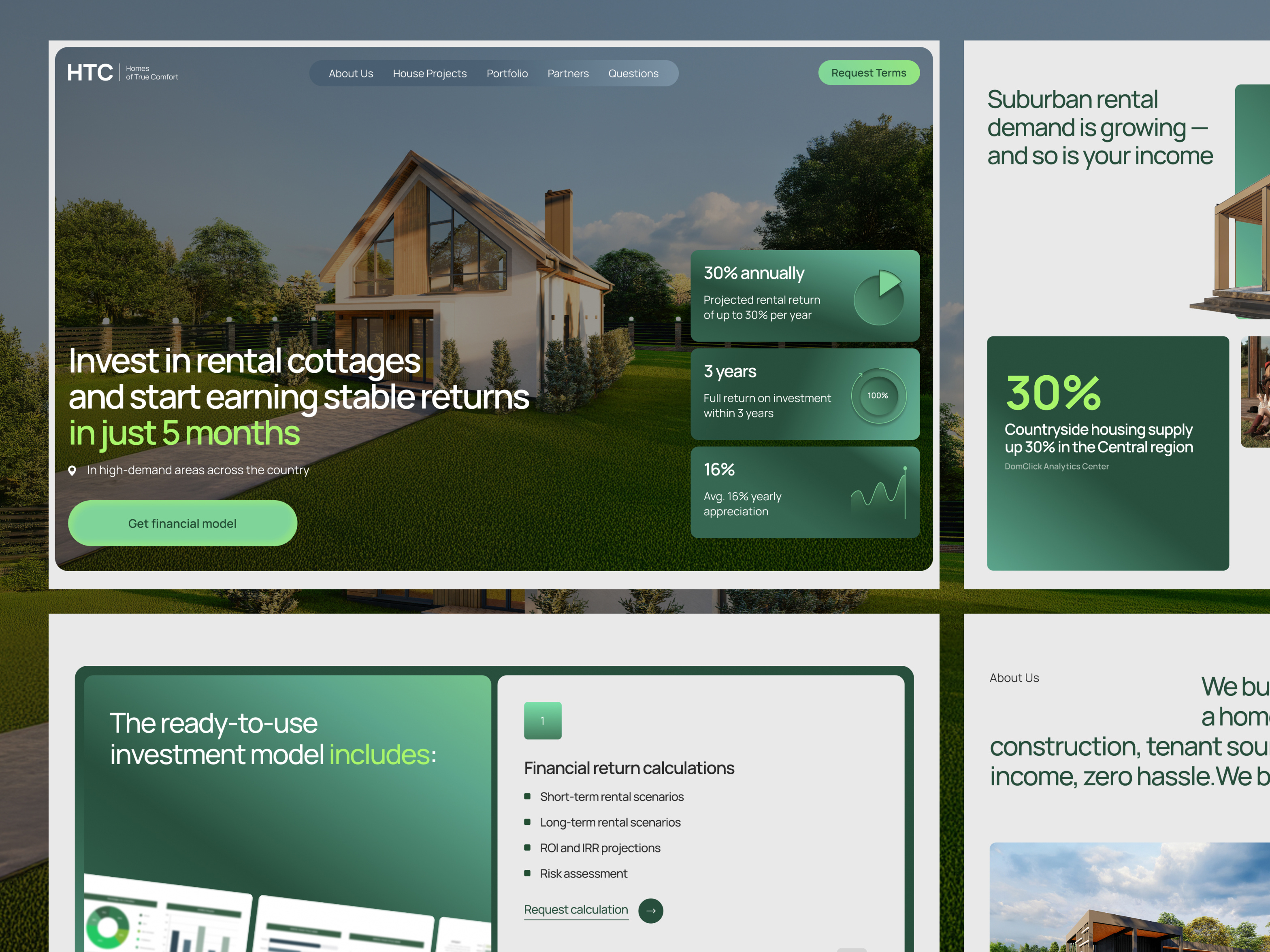 Real Estate Investment Platform conversion design finance design financial services investment platform landing page luxury real estate modern web design real estate real estate investment ui design web design webflow