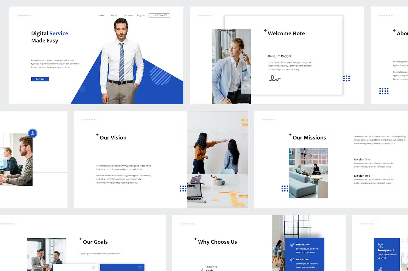 Example of Advanced Business Powerpoint Template