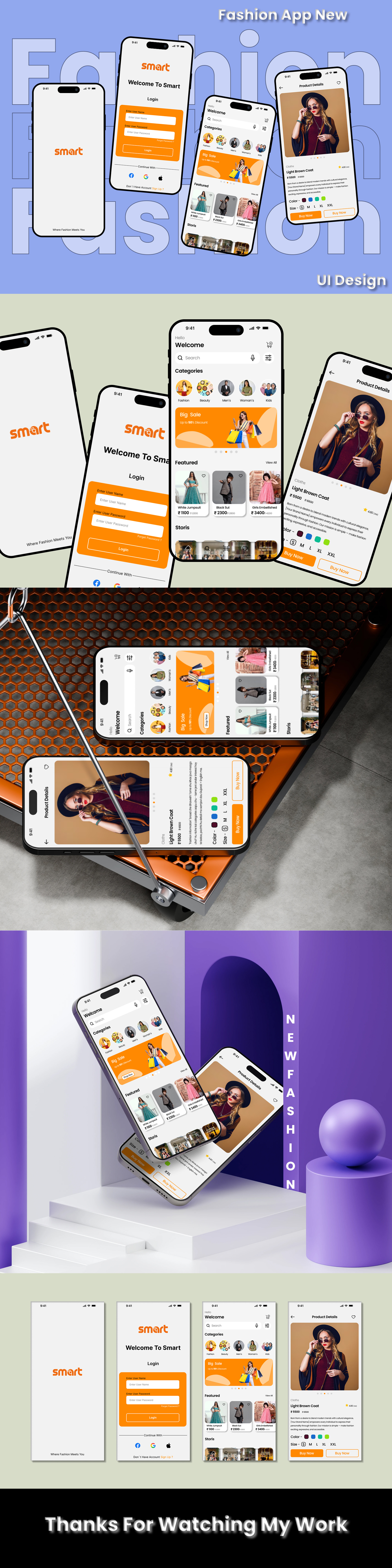 Smart Fashion App – Modern UI/UX Design appdesign creativedesign dailyui dribbble ecommerceui fashionapp minimaldesign mobileappdesign shoppingapp smartapp uidesign uxdesign uxuidesign visualdesign