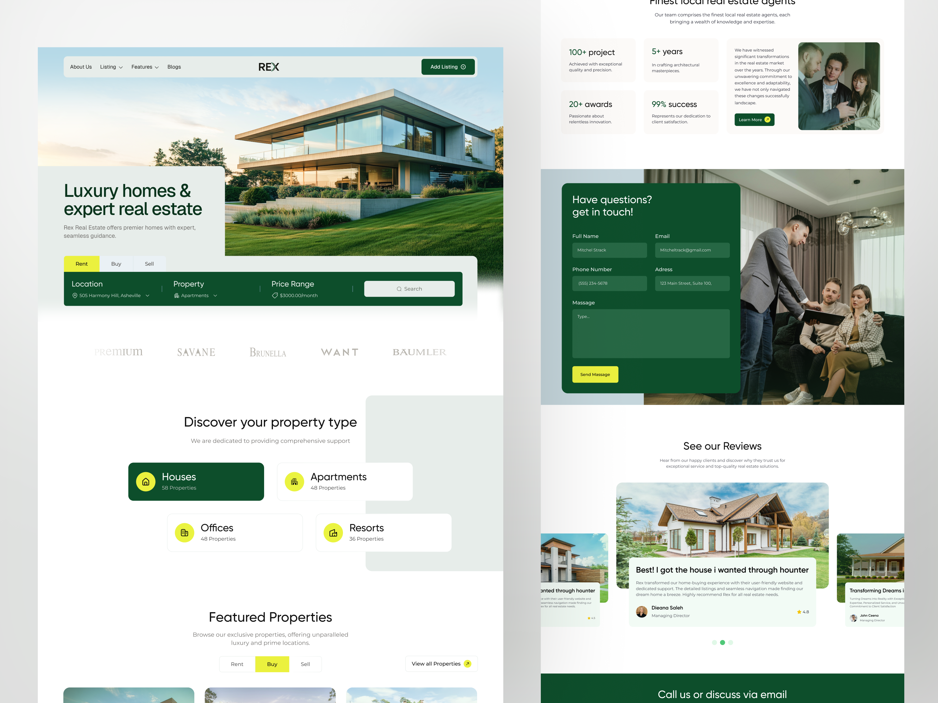 Real Estate Landing Page Design b2b branding business buying design homepage landing page design listing logo luxury modern property search property web real estate website responsive selling ui web app web design website design