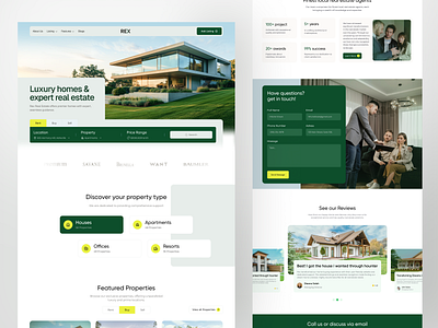 Real Estate Landing Page Design b2b branding business buying design homepage landing page design listing logo luxury modern property search property web real estate website responsive selling ui web app web design website design