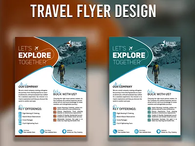 Travel Flyer Design advanture flyer advertising explore graphic design travel flyer design