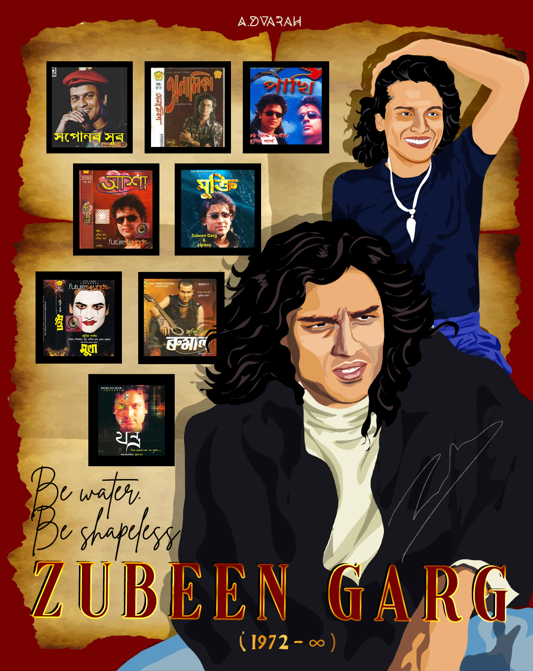 Spirit of Assam: Zubeen Garg actor art artwork assam assamese singer design graphic design illustration singer zubeen zubeen garg