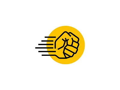 Power fist logo unused for sale black branding fist logo hand hand logo icon lineart logo logo man hand logo memorable logo minimalist logo modern logo unique logo unity logo vector vector mark yellow