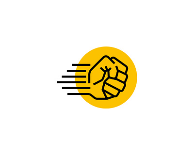 Power fist logo unused for sale black branding fist logo hand hand logo icon lineart logo logo man hand logo memorable logo minimalist logo modern logo unique logo unity logo vector vector mark yellow