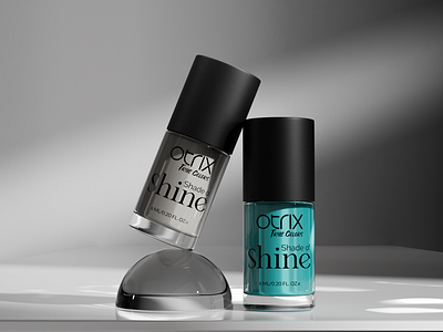 Otrix: Shade of shine - 3D visuals 3d 3drender aboxagency beauty beautybranding cosmetics designinspiration fashion grey nailpolish otrix otrix true colors packagingdesign productdesign render shadeofshine teal visualization