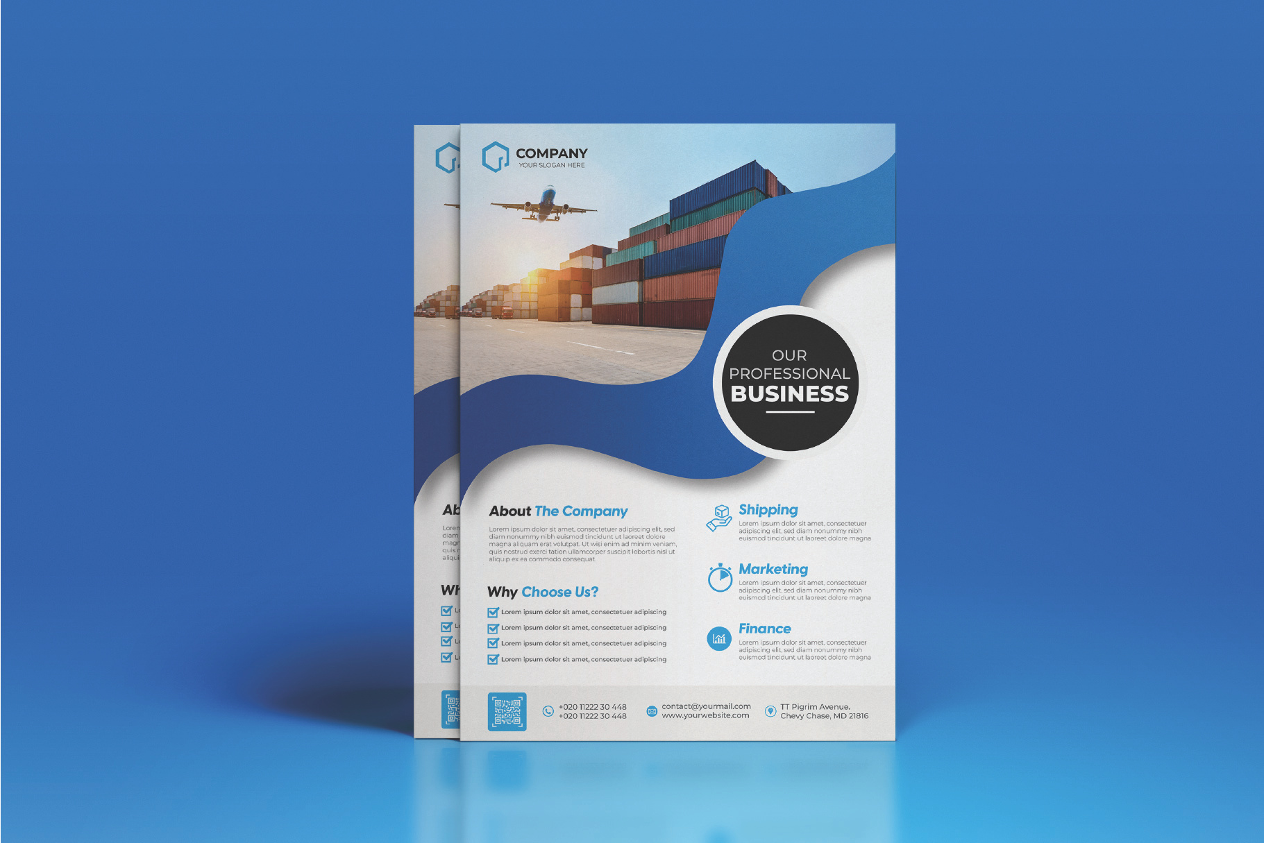 Logisteics flyer design template brochure brochure design cargo flyer flyer design freight graphic design logistics logistics flyer print design shipment shipping transport transport agency transportation