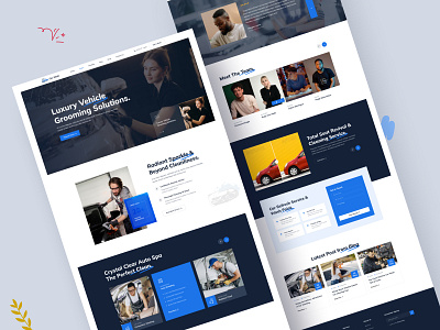 Car Wash Design Website Landing Page auto auto care auto detailing auto wash autowash branding car car cleaning car design car detailing car wash car wash booking car wash service carwash clean creative design graphic design illustration minimal