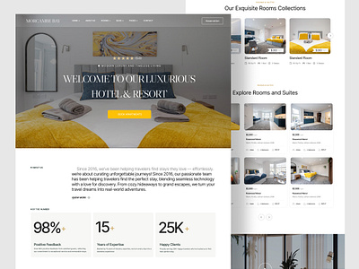 Luxury Hotel Landing Page apartment booking web booking hotel hotel booking hotel booking website hotel landing page hotel listing page hotel reservation app luxury hotel modern hotel website resort website rooms travel booking website ui
