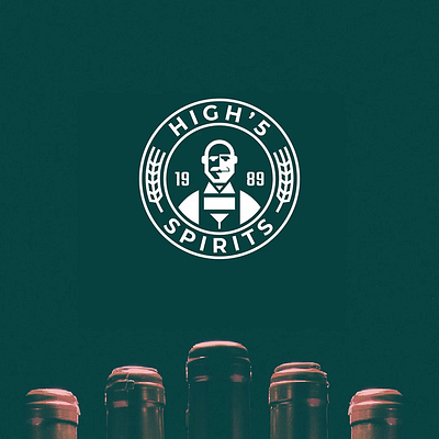 Craft Beer Logo Featuring Central Mascot Silhouette beer brand identity branding design design logo drink flat graphic design icon illustration logo logo design logos logotype man mascot timeless ui unique