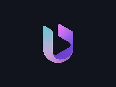 Logo Design - U Letter Play Button app logo business logo content design digital gradient logo logo logo design mark media logo music music logo play button startup logo symbol video