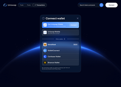 Connect Wallet Page cards connect wallet page crypto crypto dashboard crypto settings setting setting page switch