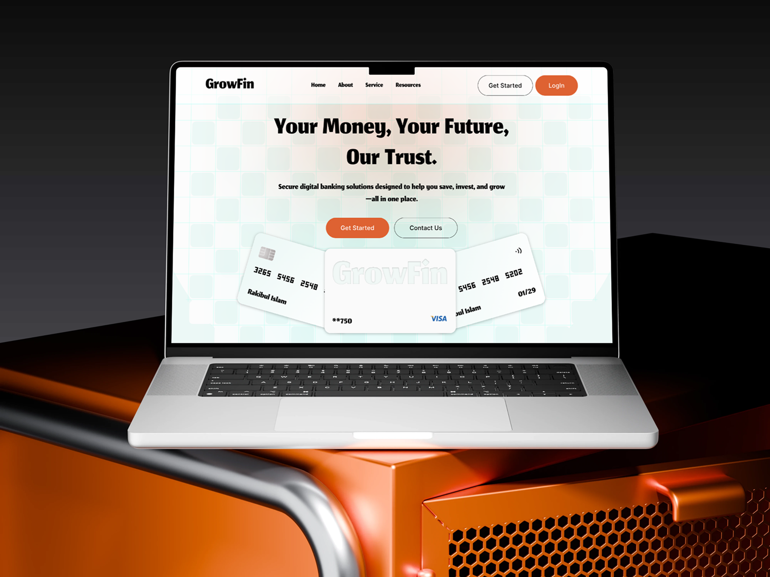 Finance Website UI - *Hero Section 3d animation branding fanance web fanance web ui finance future graphic design logo money motion graphics trust ui