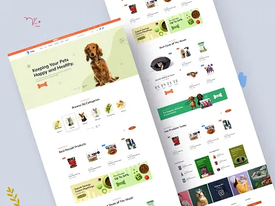 Pet Shop Design Website Landing Page animal animal care animal store branding cat cat boarding clean creative design dog ecommerce grooming minimal pet pet animal pet food pet shop pet sitting pet supplier veterinary