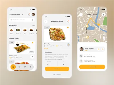 Food Delivery App UI appconcept cleandesign deliveryappui dribbbleshot foodappui fooddeliveryapp foodui interfacedesign minimaldesign mobileappdesign mobileux productdesign uiuxdesign uxdesign