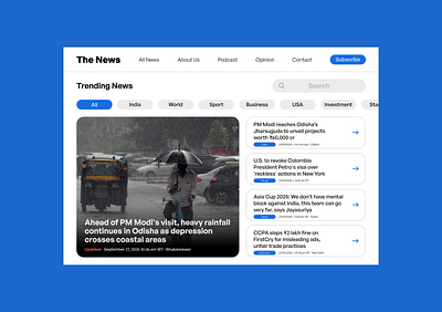 Challenge #094 - News graphic design ui