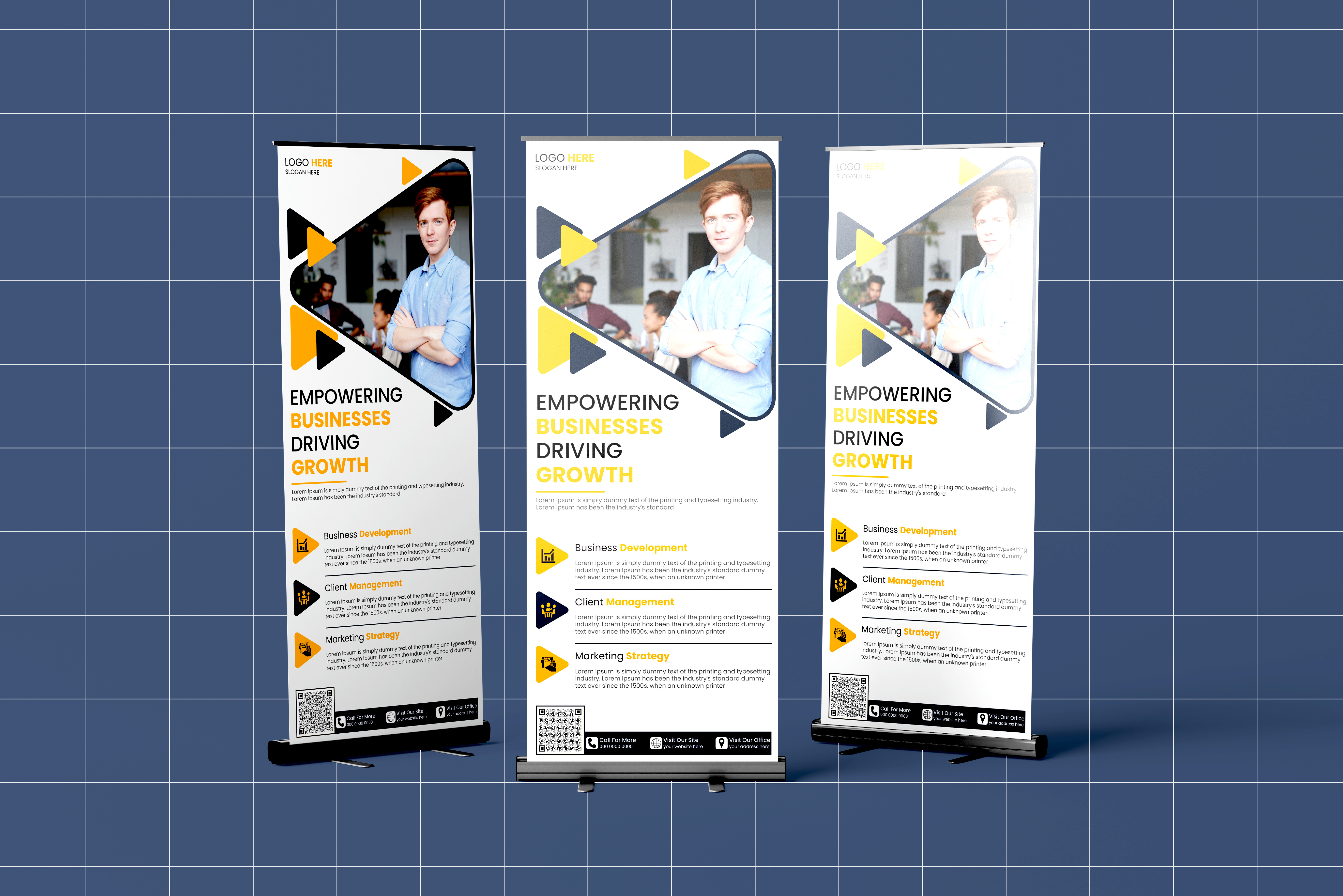 Professional modern corporate business rollup banner design high quality banner
