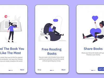 Library Apps Onboarding Design onboarding ui ui design uidesign