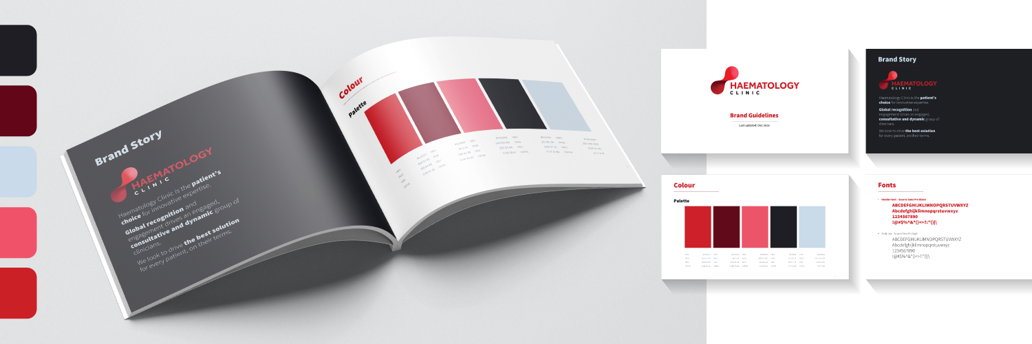 Healthcare Brand Transformation for Haematology Specialists australian wellness brand blood brand branding medical brand medical clinic brand medical website design red brand red palette