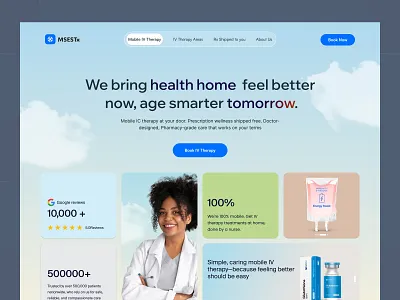 Mobile Prescription doctor health care helathtech iv iv therapy medical app minimal mobile doctor mobile iv modernui pharmacy rx shipped telehealth wellness