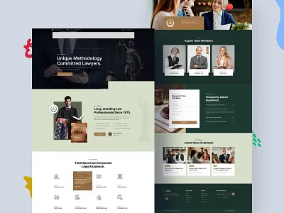 Lawyer Service Website Landing Page accountant advocate attorney barrister branding business clean consultant corporate creative design law law firm lawyer legal office minimal responsive solicitor theme website