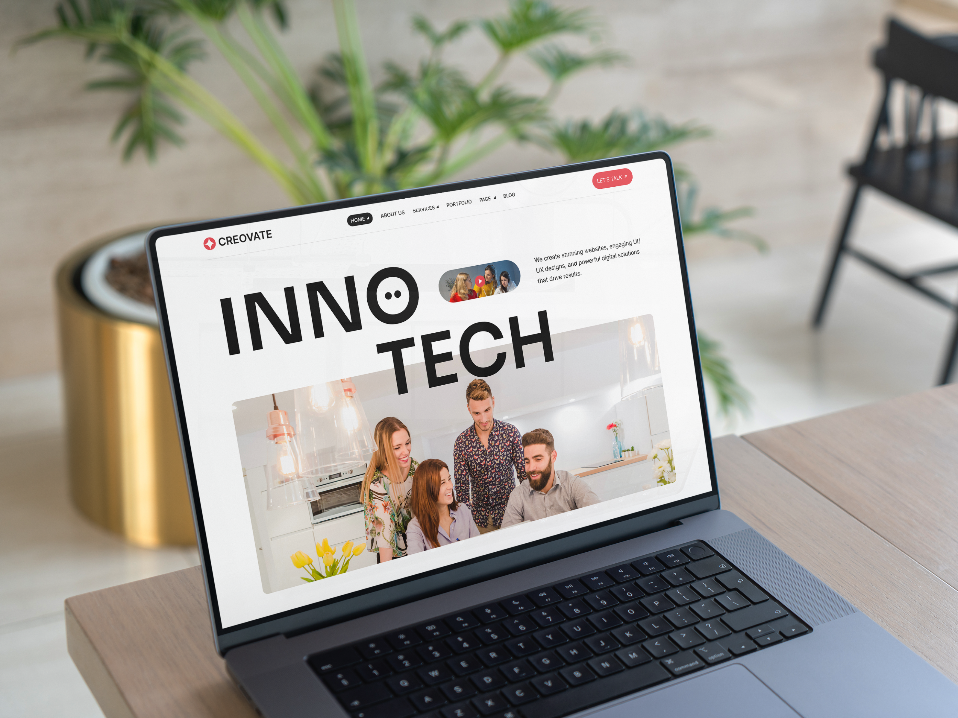Example of Creative Design Agency Landing Page Website