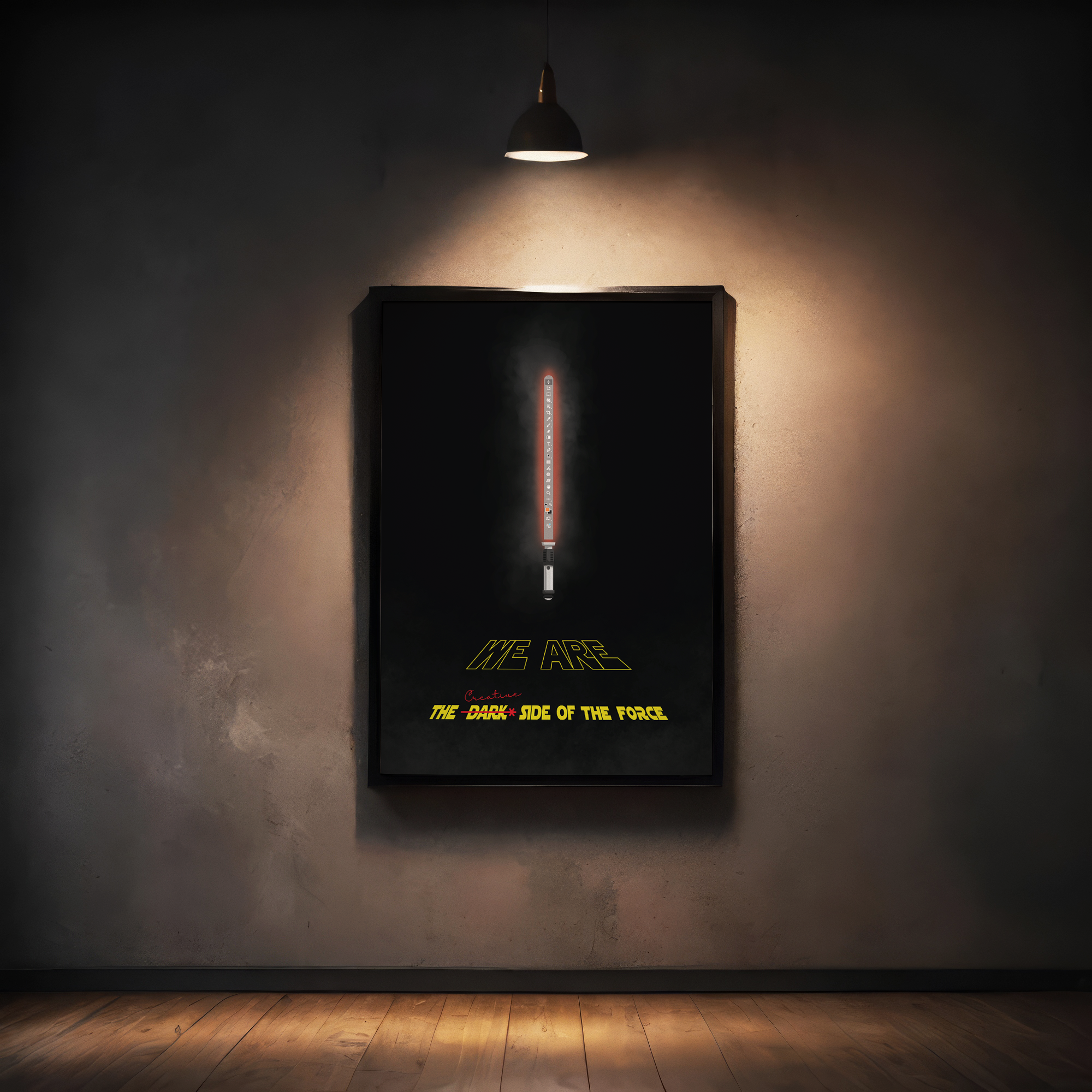 Dark/Creative Side Wall Poster concept creative design dark side design drawing graphic design illustration minimal design poster star wars vector wall poster