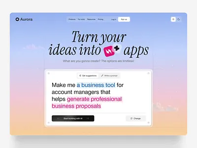 Website for a No-Code App Builder animation app app builder development landing page no code outcrowd ui uxui web web design web development webflow website