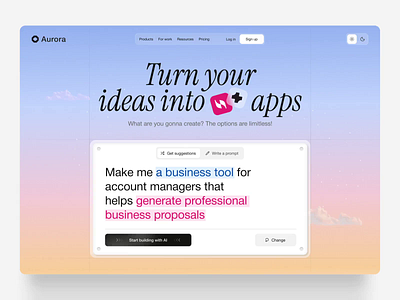 Website for a No-Code App Builder animation app app builder development landing page no code outcrowd ui uxui web web design web development webflow website