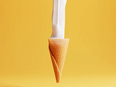 Ice Cream Cone Animation 2d 3d 3d animation after effects animation brand animation branding candy cone gif ice cream ice cream animation liquid minimal design motion graphics sweets brand