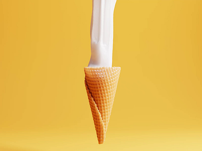 Ice Cream Cone Animation 2d 3d 3d animation after effects animation brand animation branding candy cone gif ice cream ice cream animation liquid minimal design motion graphics sweets brand